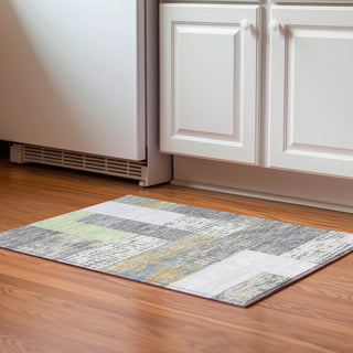 Piper Looms Mayfield Rectangles AMF941 Gray Machine Washable Area Rug Scatter Lifestyle Image Feature