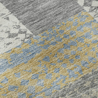 Piper Looms Mayfield Rectangles AMF941 Gray Machine Washable Area Rug Swatch Image