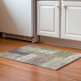 Piper Looms Mayfield Rectangles AMF941 Green Machine Washable Area Rug Scatter Lifestyle Image Feature