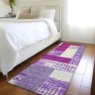 Piper Looms Mayfield Rectangles AMF941 Lavender Machine Washable Area Rug Runner Lifestyle Image Feature