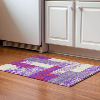 Piper Looms Mayfield Rectangles AMF941 Lavender Machine Washable Area Rug Scatter Lifestyle Image Feature