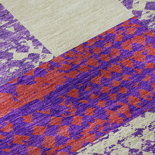 Piper Looms Mayfield Rectangles AMF941 Lavender Machine Washable Area Rug Swatch Image