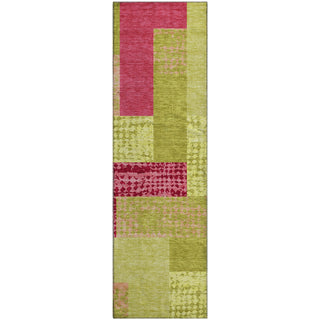 Piper Looms Mayfield Rectangles AMF941 Lime Machine Washable Area Rug Runner Main Image