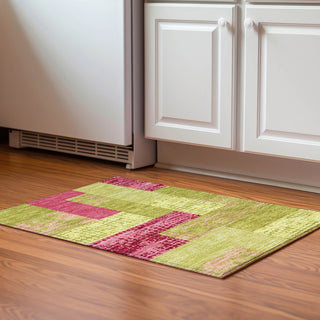 Piper Looms Mayfield Rectangles AMF941 Lime Machine Washable Area Rug Scatter Lifestyle Image Feature