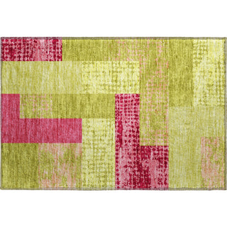 Piper Looms Mayfield Rectangles AMF941 Lime Machine Washable Area Rug Scatter Main Image