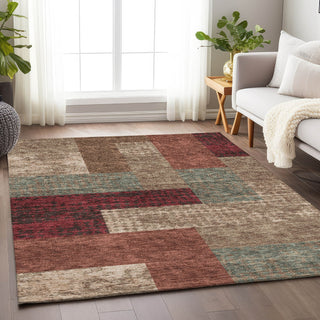 Piper Looms Mayfield Rectangles AMF941 Mocha Machine Washable Area Rug Lifestyle Image Feature