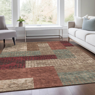Piper Looms Mayfield Rectangles AMF941 Mocha Machine Washable Area Rug Lifestyle Image Feature