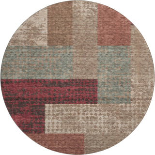 Piper Looms Mayfield Rectangles AMF941 Mocha Machine Washable Area Rug Round Main Image