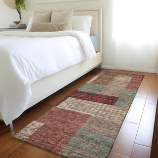 Piper Looms Mayfield Rectangles AMF941 Mocha Machine Washable Area Rug Runner Lifestyle Image Feature