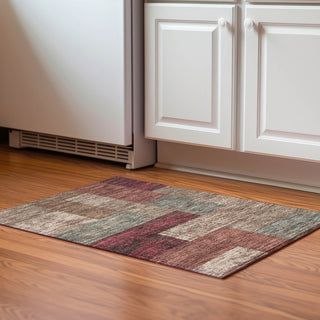 Piper Looms Mayfield Rectangles AMF941 Mocha Machine Washable Area Rug Scatter Lifestyle Image Feature