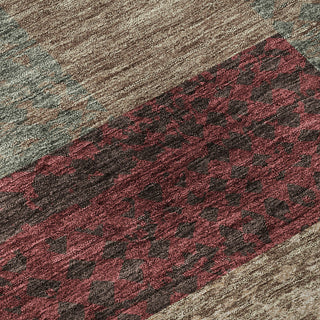 Piper Looms Mayfield Rectangles AMF941 Mocha Machine Washable Area Rug Swatch Image