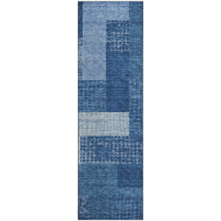 Piper Looms Mayfield Rectangles AMF941 Navy Machine Washable Area Rug Runner Main Image