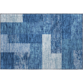 Piper Looms Mayfield Rectangles AMF941 Navy Machine Washable Area Rug Scatter Main Image