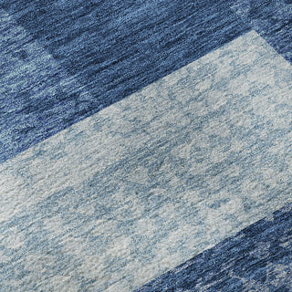 Piper Looms Mayfield Rectangles AMF941 Navy Machine Washable Area Rug Swatch Image