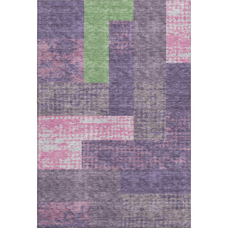 Piper Looms Mayfield Rectangles AMF941 Purple Machine Washable Area Rug main image