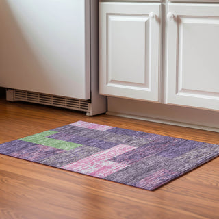 Piper Looms Mayfield Rectangles AMF941 Purple Machine Washable Area Rug Scatter Lifestyle Image Feature