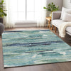Piper Looms Mayfield Abstract AMF942 Aloe Machine Washable Area Rug Lifestyle Image Feature