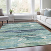 Piper Looms Mayfield Abstract AMF942 Aloe Machine Washable Area Rug Lifestyle Image Feature