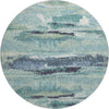 Piper Looms Mayfield Abstract AMF942 Aloe Machine Washable Area Rug Round Main Image