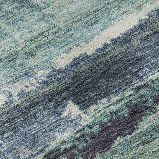 Piper Looms Mayfield Abstract AMF942 Aloe Machine Washable Area Rug Swatch Image