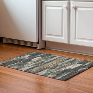 Piper Looms Mayfield Abstract AMF942 Charcoal Machine Washable Area Rug Scatter Lifestyle Image Feature