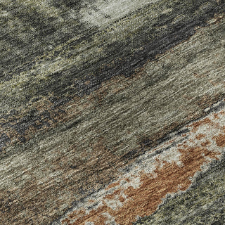 Piper Looms Mayfield Abstract AMF942 Charcoal Machine Washable Area Rug Swatch Image