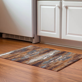 Piper Looms Mayfield Abstract AMF942 Copper Machine Washable Area Rug Scatter Lifestyle Image Feature