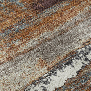 Piper Looms Mayfield Abstract AMF942 Copper Machine Washable Area Rug Swatch Image