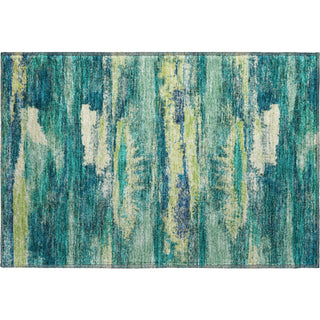 Piper Looms Mayfield Abstract AMF942 Emerald Machine Washable Area Rug Scatter Main Image