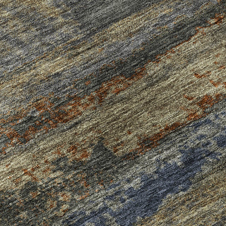 Piper Looms Mayfield Abstract AMF942 Graphite Machine Washable Area Rug Swatch Image