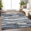 Piper Looms Mayfield Abstract AMF942 Gray Machine Washable Area Rug Lifestyle Image Feature