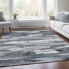 Piper Looms Mayfield Abstract AMF942 Gray Machine Washable Area Rug Lifestyle Image Feature