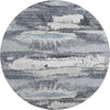 Piper Looms Mayfield Abstract AMF942 Gray Machine Washable Area Rug Round Main Image