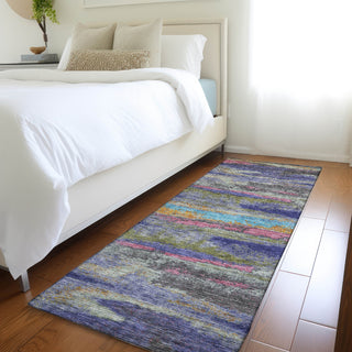 Piper Looms Mayfield Abstract AMF942 Lavender Machine Washable Area Rug Runner Lifestyle Image Feature