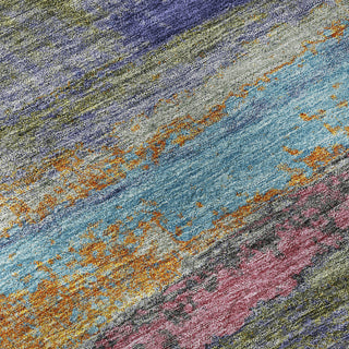 Piper Looms Mayfield Abstract AMF942 Lavender Machine Washable Area Rug Swatch Image