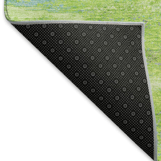Piper Looms Mayfield Abstract AMF942 Lime Machine Washable Area Rug Backing Image