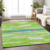 Piper Looms Mayfield Abstract AMF942 Lime Machine Washable Area Rug Lifestyle Image Feature
