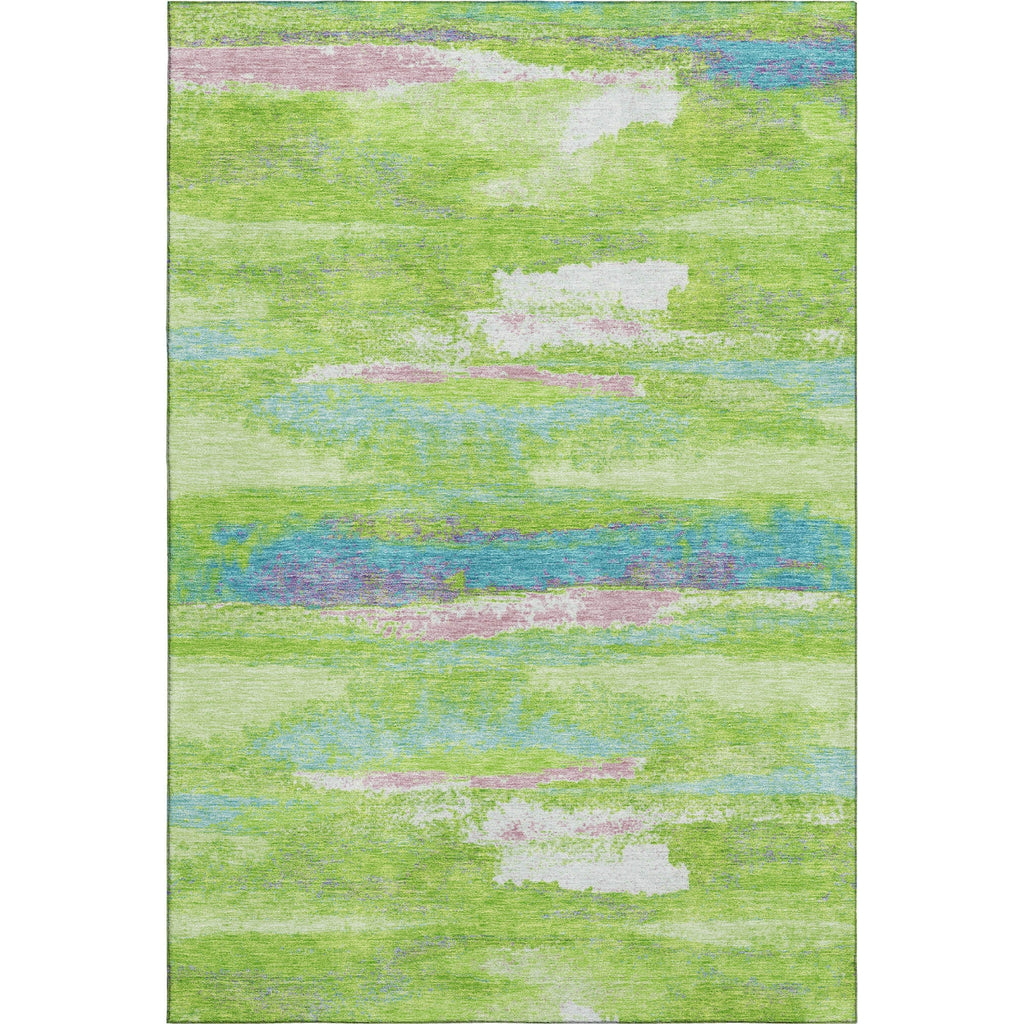 Piper Looms Mayfield Abstract AMF942 Lime Machine Washable Area Rug main image