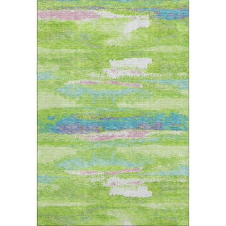 Piper Looms Mayfield Abstract AMF942 Lime Machine Washable Area Rug main image