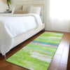 Piper Looms Mayfield Abstract AMF942 Lime Machine Washable Area Rug Runner Lifestyle Image Feature