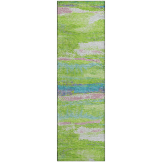 Piper Looms Mayfield Abstract AMF942 Lime Machine Washable Area Rug Runner Main Image