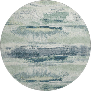 Piper Looms Mayfield Abstract AMF942 Mint Machine Washable Area Rug Round Main Image