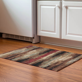Piper Looms Mayfield Abstract AMF942 Mocha Machine Washable Area Rug Scatter Lifestyle Image Feature