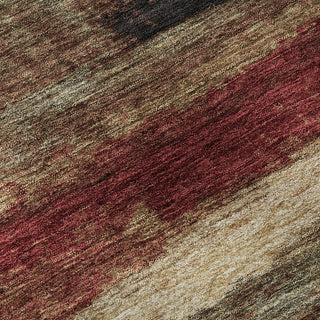 Piper Looms Mayfield Abstract AMF942 Mocha Machine Washable Area Rug Swatch Image