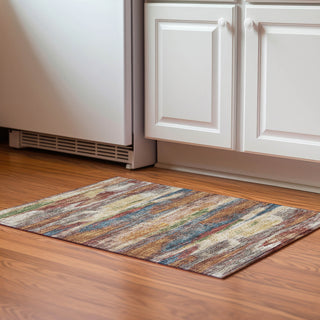Piper Looms Mayfield Abstract AMF942 Paprika Machine Washable Area Rug Scatter Lifestyle Image Feature