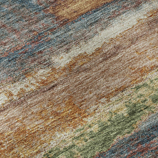 Piper Looms Mayfield Abstract AMF942 Paprika Machine Washable Area Rug Swatch Image