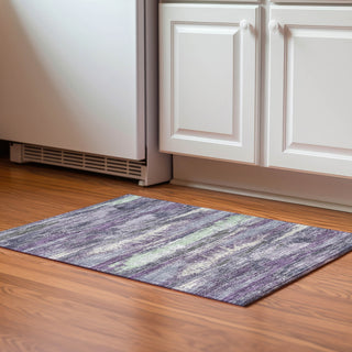 Piper Looms Mayfield Abstract AMF942 Purple Machine Washable Area Rug Scatter Lifestyle Image Feature