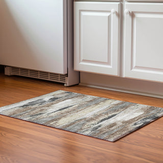 Piper Looms Mayfield Abstract AMF942 Taupe Machine Washable Area Rug Scatter Lifestyle Image Feature