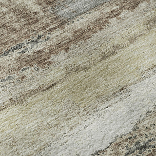 Piper Looms Mayfield Abstract AMF942 Taupe Machine Washable Area Rug Swatch Image