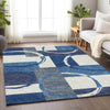 Piper Looms Mayfield Geometric AMF943 Blue Machine Washable Area Rug Lifestyle Image Feature